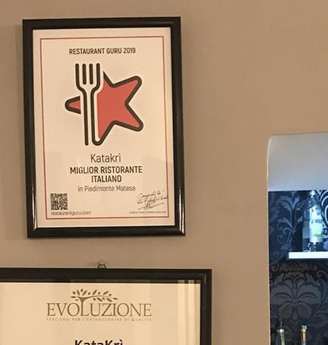 Katakrì ristorante pizzeria award