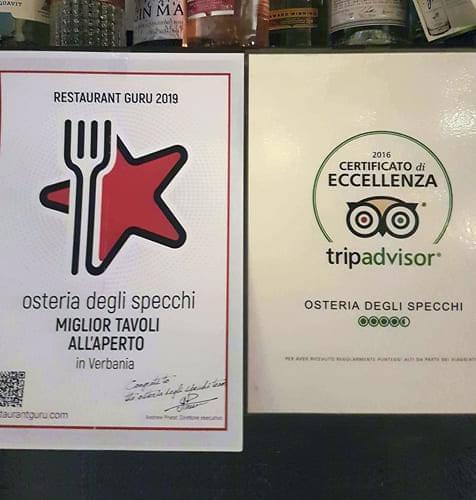 Osteria degli Specchi award
