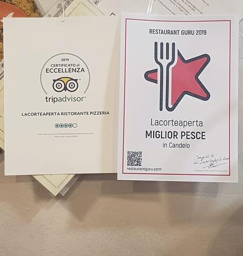 Lacorteaperta Ristorante Pizzeria award